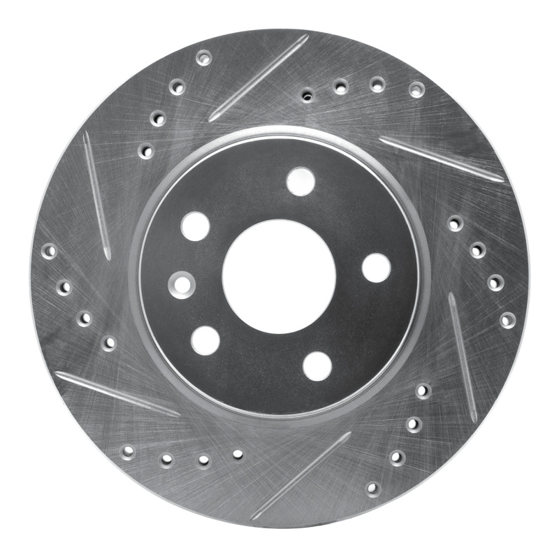 Chevrolet Bolt EV Brake Rotor (1) - Front Left - R1 Concepts - Drilled & Slotted - Silver - `11-`23 Chevrolet Bolt EV Brake Rotor (1) - Front Left - R1 Concepts - Drilled & Slotted - Silver - `11-`23